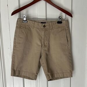 J. Crew Men's Tan Flat-Front Cotton Shorts